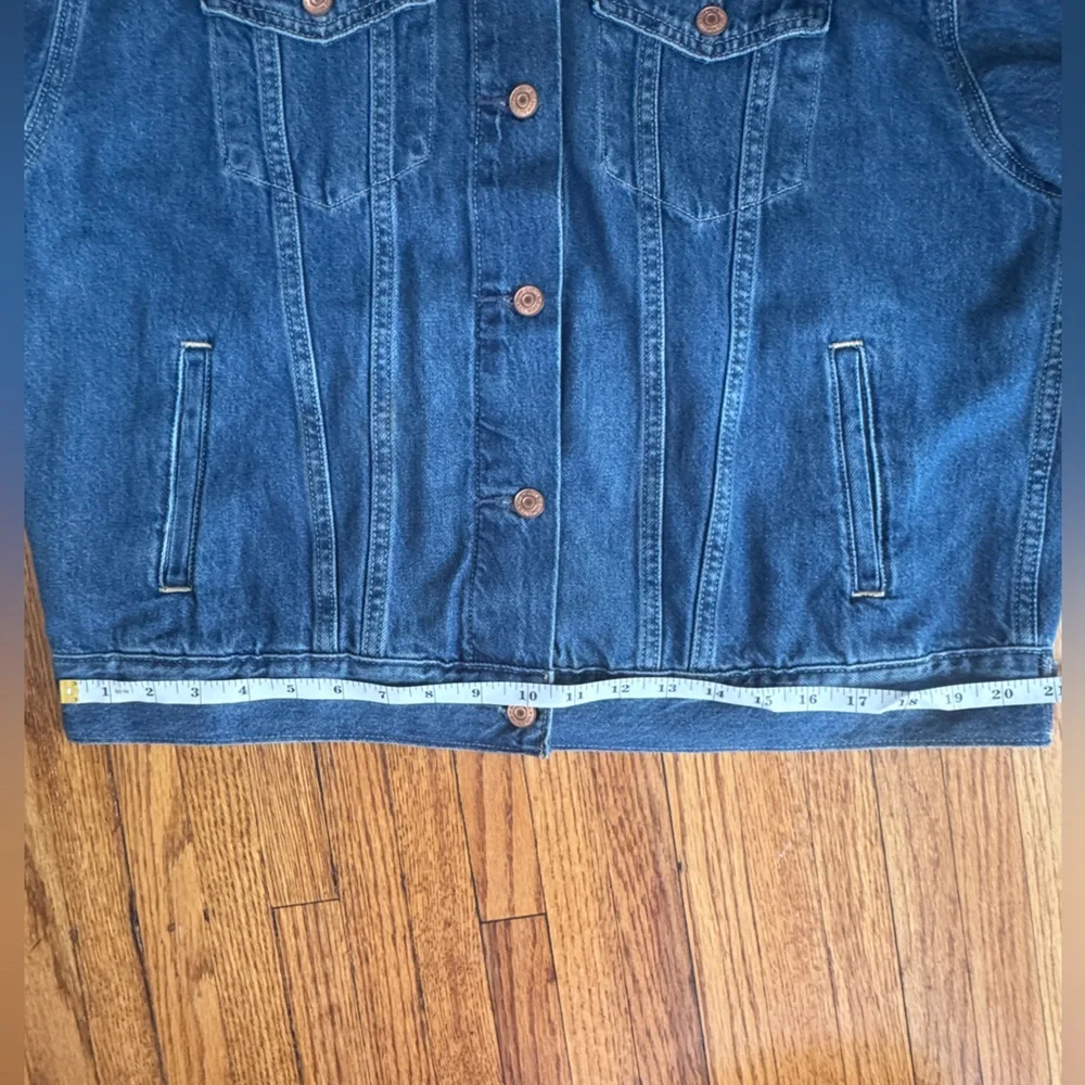 GAP Oversized Balloon Sleeve Blue Jean Jacket - Picture 11 of 12